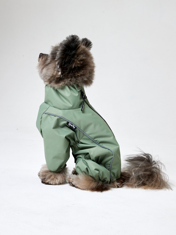 Дождевик для собаки LionPets Woopy KLM-8425 мальчик Цвет: Оливковый (утеплённый)