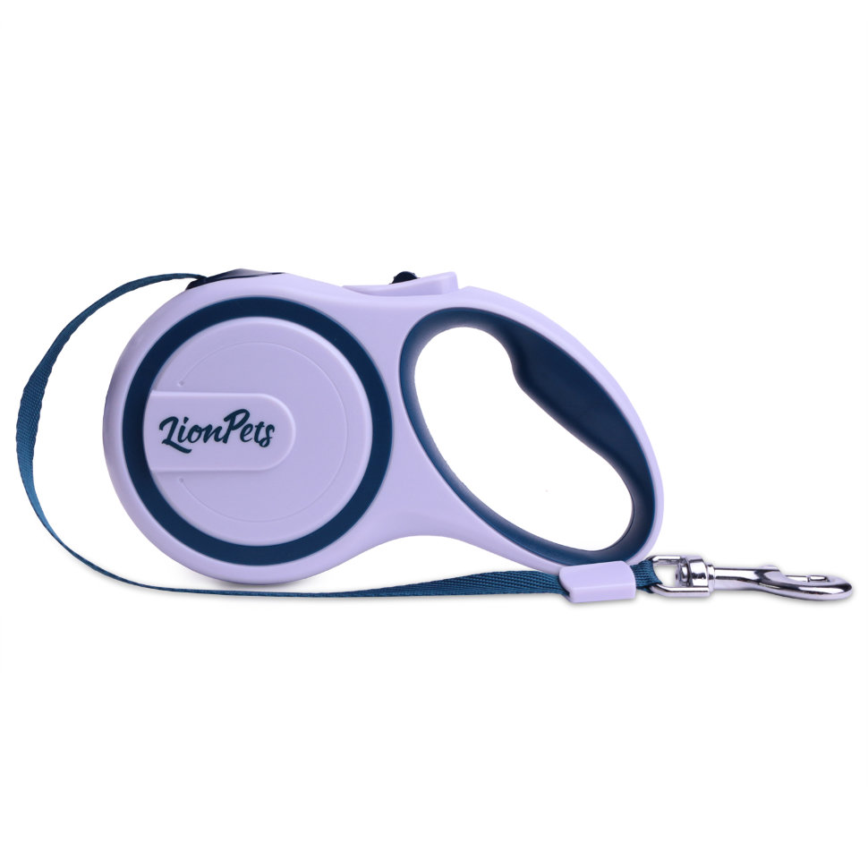 Поводок-рулетка LionPets (Серо-синий) PR8805-6